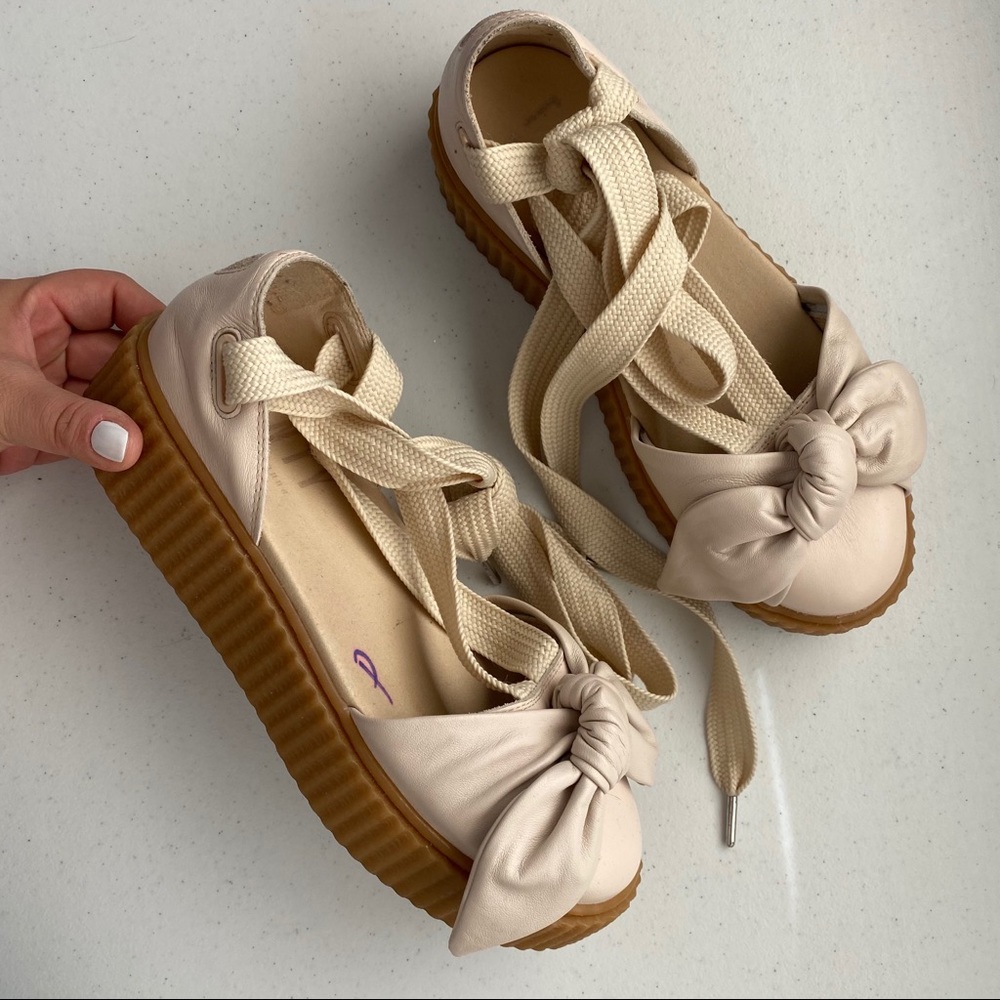 Puma Fenty Nude Leather Lace-up Platform Sneaker